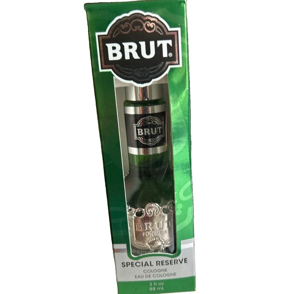 Brut Special Reserve Cologne 3 oz Spray forMen Vintage Glass Bottle New In Box
